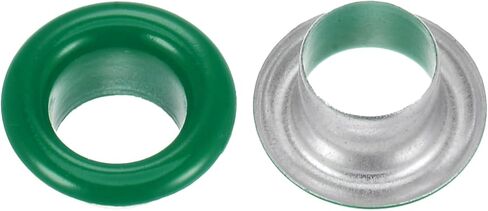 HARFINGTON 100PCS Grommets Eyelets 1/4 Inch (6mm) ID Hole Metal Self Backing Eyelet with Washers for Shoes Leather Bead Cores Canvas Tag, White in Saudi Arabia