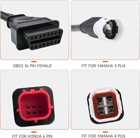 كابل تشخيص Obd2 لدراجة نارية Yamaha Kline Euro5 | 16 دبوس إلى 3Pin 4Pin 6Pin Obd2 | كابل محول التوصيل 3 في 1 in Saudi Arabia