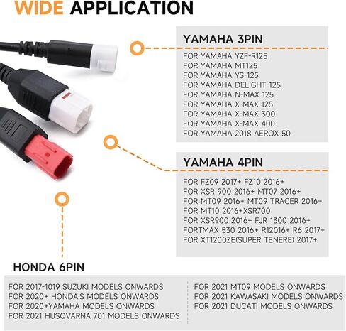 كابل تشخيص Obd2 لدراجة نارية Yamaha Kline Euro5 | 16 دبوس إلى 3Pin 4Pin 6Pin Obd2 | كابل محول التوصيل 3 في 1 in Saudi Arabia