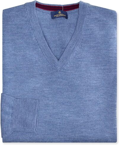 Brooks Brothers Mens Washable Extra Fine Merino Wool V-Neck Sweatshirt Sweater, in Saudi Arabia