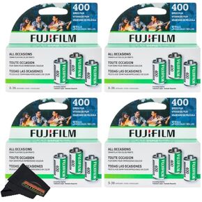 Fujifilm Fujicolor 400 Color Negative Film (35mm Roll Film, 3x36) + Sunshine Photo Microfiber Cleaning Cloth (1 Pack) in Kuwait