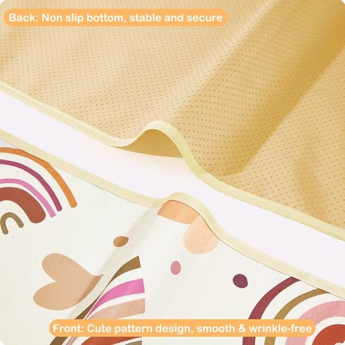 Baby Splat Mat for Under High Chair 51 x 51 Inch Large Waterproof High Chair Mat with Non Slip Bottom Food Catcher for Highchair Boy Girl Mat for Floor Machine Washable, Pink Flowers in Saudi Arabia