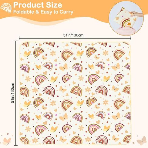 Baby Splat Mat for Under High Chair 51 x 51 Inch Large Waterproof High Chair Mat with Non Slip Bottom Food Catcher for Highchair Boy Girl Mat for Floor Machine Washable, Pink Flowers in Saudi Arabia