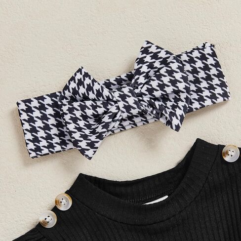 Newborn Baby Girl Fall Winter Clothes Cute Ruffle Bow Romper Dress+Socks+Headband Infant Girl Outfits in Saudi Arabia
