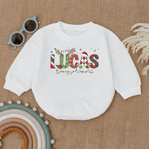 Personalized My First Christmas Baby Boy Outfit, Baby Boy Christmas Outfit, Infant Winter Attire, Newborn in Saudi Arabia