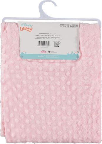 Disney Minnie Mouse Soft Baby Blanket - Flannel Fleece Blanket for Baby Girls/Boys, Plush Crib Stroller Nursery & Daycare Blankey, Bow/Pink in Saudi Arabia