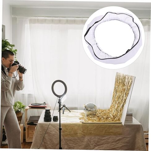 Gadpiparty Foldable Ring Flash Diffuser Cover Photography Softbox for Fluorescent Light for Product Photography Easy to Carry Up in Saudi Arabia