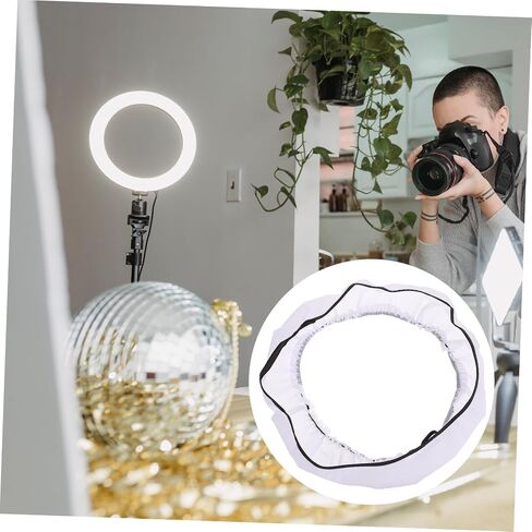 Gadpiparty Foldable Ring Flash Diffuser Cover Photography Softbox for Fluorescent Light for Product Photography Easy to Carry Up in Saudi Arabia