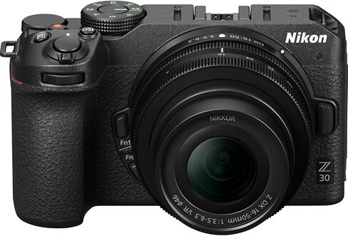 Nikon Z30 Mirrorless Camera with NIKKOR Z DX 16-50mm F/3.5-6.3 VR Lens + Microphone + LED Light + 64GB Memory + Monopod + Filters + Tripod + More (33pc Bundle) (Renewed) in Saudi Arabia