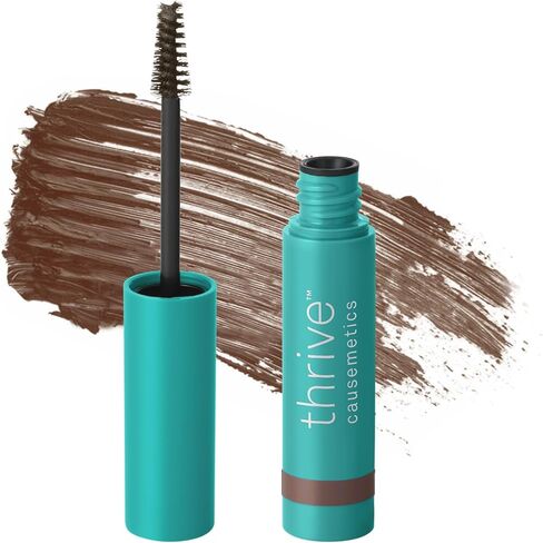 Thrive Causemetics Instant Brow Fix Semi-Permanent Eyebrow Gel, Waterproof Tinted Eye Brow Gel with Vitamin B5, Smudge-Proof, Vegan & Cruelty Free, April (Cool Brown) in Saudi Arabia