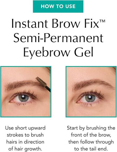 Thrive Causemetics Instant Brow Fix Semi-Permanent Eyebrow Gel, Waterproof Tinted Eye Brow Gel with Vitamin B5, Smudge-Proof, Vegan & Cruelty Free, April (Cool Brown) in Saudi Arabia