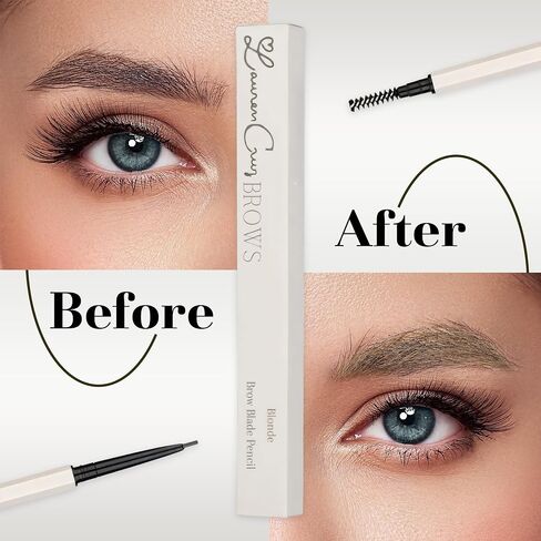 Eyebrow Pencil Make Up for Women - Long-lasting and Waterproof Eyebrow Pencil by Lauren Cruz - Dual-Ended Eyebrow Pen with Micro-tip and Spoolie -Fuller Look Brow Pencil - Deep Brunette in Saudi Arabia
