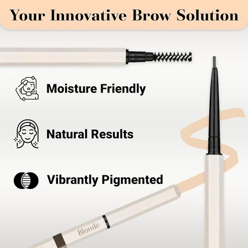 Eyebrow Pencil Make Up for Women - Long-lasting and Waterproof Eyebrow Pencil by Lauren Cruz - Dual-Ended Eyebrow Pen with Micro-tip and Spoolie -Fuller Look Brow Pencil - Deep Brunette in Saudi Arabia