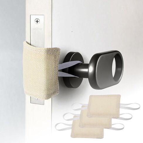 Door Cushion Door Latch Cover Quiet Close Cushion Pads & Noise-Reducing Door Closer for Baby Safety Padded Door Latch Cover with Elastic Straps (3-Pack, Yellow, 9x7cm) in Saudi Arabia