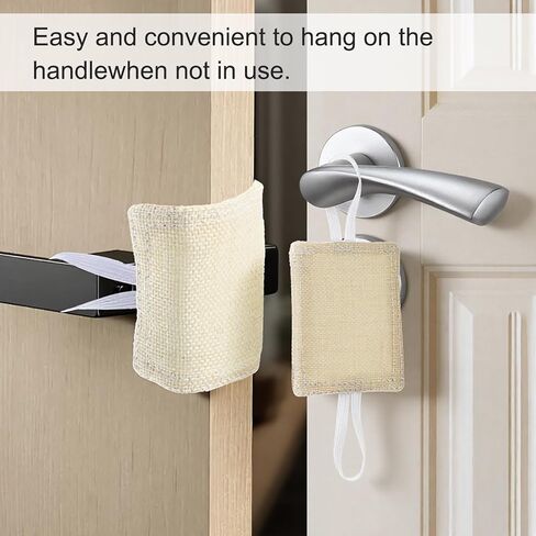 Door Cushion Door Latch Cover Quiet Close Cushion Pads & Noise-Reducing Door Closer for Baby Safety Padded Door Latch Cover with Elastic Straps (3-Pack, Yellow, 9x7cm) in Saudi Arabia
