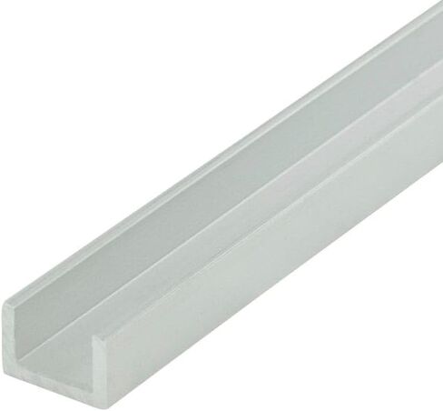 Outwater Mill Finish 3/8'' Inside Dimension Aluminum U-Channel 48'' Length (Pack of 3) Alu57-M C-Channel in Saudi Arabia