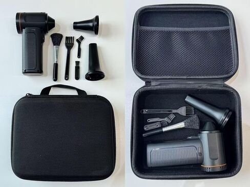 Hard Shell EVA Carrying Case for Handheld Air Duster, Compressed Air Vacuum, Endoscope & Accessories – Shockproof, Waterproof, Dustproof Storage Case with Mesh Pocket (Black) in Saudi Arabia