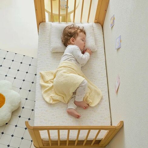 Muslin Crib Sheets - Fitted Crib Mattress Sheets for Boys and Girl - 28"x 52", 2 Pack (Dinosaur, Blue) in Saudi Arabia
