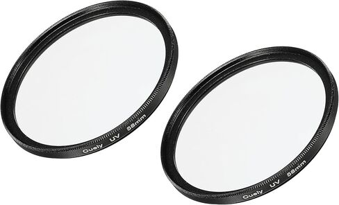 UV Lens Filters, 58mm Slim Frame Multi-Coated Protective Lenses Filter for Camera Photography Accessories, Pack of 2 in Saudi Arabia