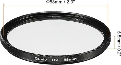 UV Lens Filters, 58mm Slim Frame Multi-Coated Protective Lenses Filter for Camera Photography Accessories, Pack of 2 in Saudi Arabia