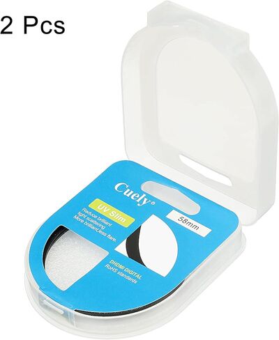 UV Lens Filters, 58mm Slim Frame Multi-Coated Protective Lenses Filter for Camera Photography Accessories, Pack of 2 in Saudi Arabia