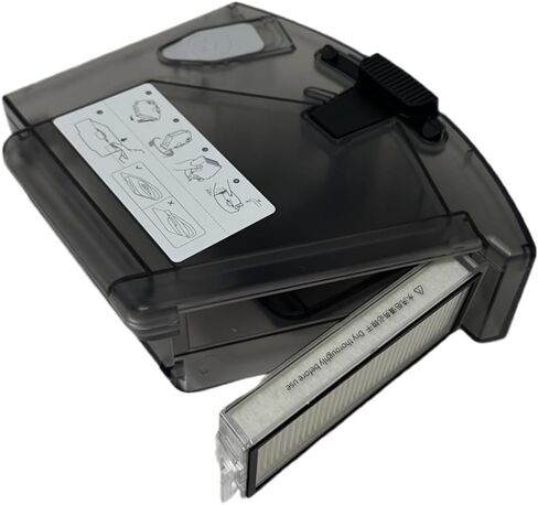 صندوق غبار خزان المياه 2 في 1 مع فلتر متوافق مع Roborock Q8 Max/Q8 Max+ مكنسة كهربائية روبوتية، ملحقات سلة المهملات الكهربائية (أسود) in Kuwait