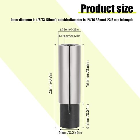 4 Pack 1/4" to 1/8" Collet Adapter, High-Carbon Steel Collet Router Converter for CNC Lathe Router Cutter Milling Bit Collet Reducer in Saudi Arabia