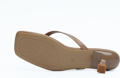 MGGMOKAY Women's Kitten Heels Sandals Square Open Toe Low Heels Flip Flops with Comfortable Memory Foam in Saudi Arabia
