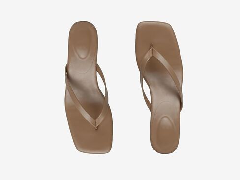 MGGMOKAY Women's Kitten Heels Sandals Square Open Toe Low Heels Flip Flops with Comfortable Memory Foam in Saudi Arabia