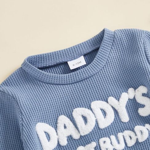 Toddler Baby Boys Fall Outfit Fashionable Long Sleeve Letters Embroidery Pullover with Pants 2 Pcs Sets in Saudi Arabia