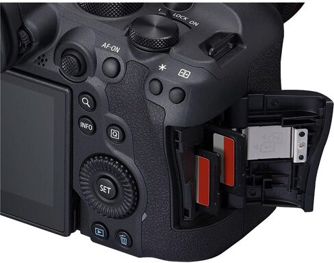 طقم كاميرا Canon EOS R6 Mark II بدون مرآة مع عدسة RF مقاس 24-105 مم f/4 | كاميرا كاملة الإطار بدقة 24.2 ميجابكسل، وتقنية Dual Pixel CMOS AF II، ومدونات الفيديو والتصوير الفوتوغرافي الاحترافي (5666C011) + بطارية LP-E6P + بطاقة سعة 64 جيجابايت + حقيبة in Saudi Arabia