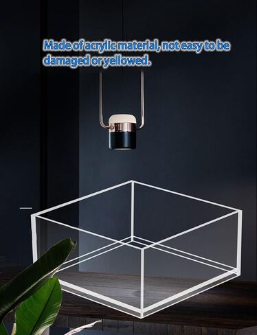 Acrylic Shallow Sink - Crystal-Clear Water Tank for Photography & Fish Habitat | Shatterproof Transparent Storage Box Multifunctional Shooting Prop & Aquarium Display(40x40x5cm/15.7x15.7x2in) in Saudi Arabia