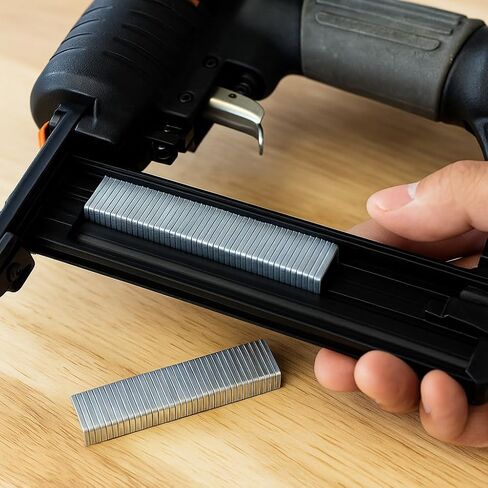 5600 قطعة 1003J 20Ga 1/8 بوصة دبابيس مجلفنة على شكل حرف U - مسامير براد مستقيمة مع صندوق تخزين لأعمال النجارة والمفروشات والمشروعات اليدوية، فضي in Kuwait