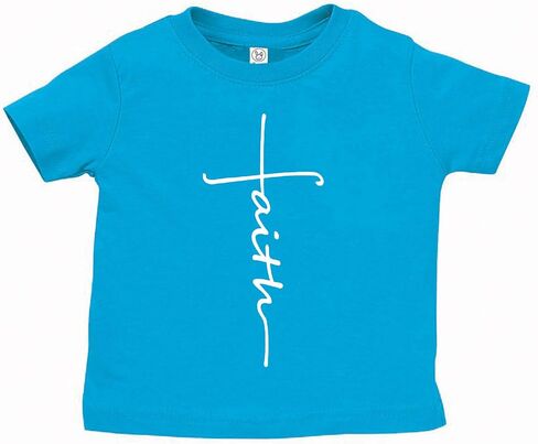 Faith Cross Religious Infant Toddler Baby Tee Shirt Assorted Colors in Saudi Arabia