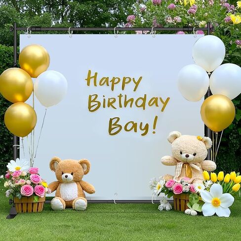 10 x 8 FT Banner Stand Kit, Adjustable Backdrop Stand for Parties, Heavy-Duty Photography Step and Repeat Stand with Portable Bag for Birthdays, Promotions, Exhibitions (Banner Not Included) in Kuwait