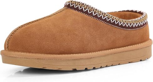 Women's Suede Slippers-Platform Slippers for Women Fuzzy Cozy Indoor Outdoor Mini Boots Chestnut in Saudi Arabia