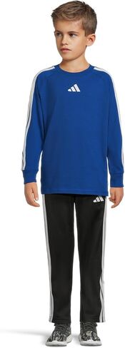 adidas baby-boys 2-piece Long Sleeve 3-stripe Raglan Cotton Tee & Elastic Waistband Pant Set in Saudi Arabia