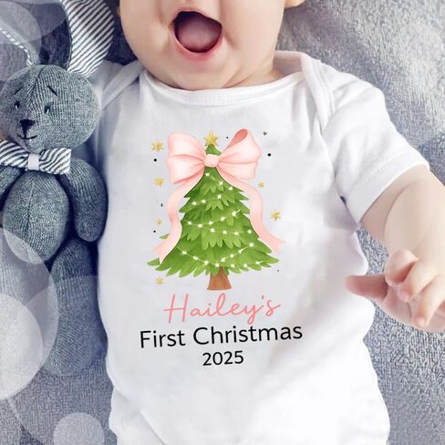 بدلة POPPOP المخصصة لعيد الميلاد الأول للطفل، زي عطلة مطبوع حسب الطلب، قطعة واحدة لحديثي الولادة للأولاد والبنات in Kuwait
