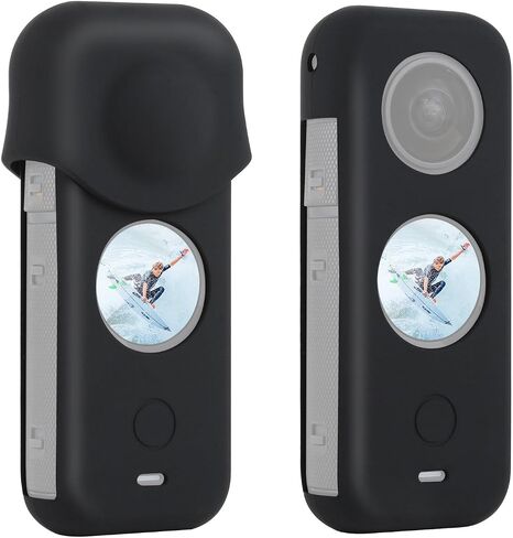 Full Body Dust-Proof Silicone Protective Case for Insta360 ONE X2(Black) in Saudi Arabia