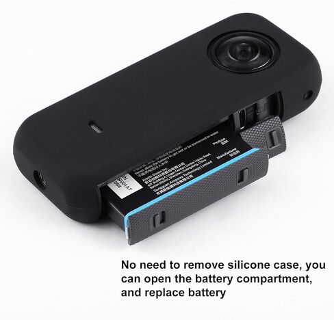 Full Body Dust-Proof Silicone Protective Case for Insta360 ONE X2(Black) in Saudi Arabia