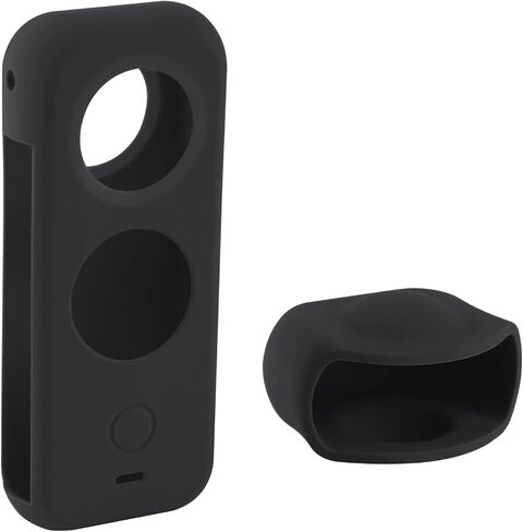 Full Body Dust-Proof Silicone Protective Case for Insta360 ONE X2(Black) in Saudi Arabia