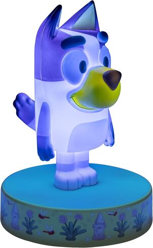 مصباح Paladone Bluey Icon Light، مصباح LED صغير مرخص رسميًا، بضائع شخصية تلفزيونية للأطفال لغرف النوم والمنازل، قابلة للتجميع تعمل بالبطارية، أزرق in Saudi Arabia