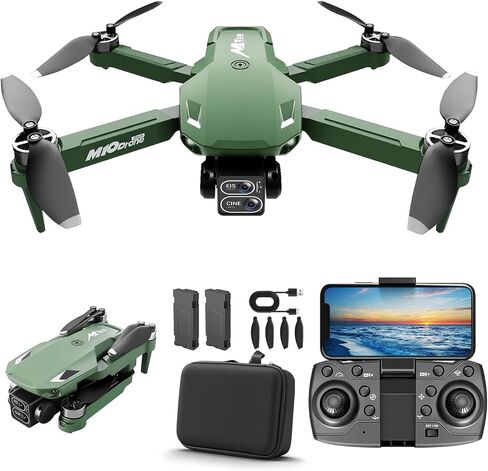 طائرات بدون طيار مع كاميرا للبالغين، طائرة بدون طيار 2K بمفتاح واحد للإقلاع/الهبوط FPV RC مع كاميرا للمبتدئين، وضع مقطوعة الرأس، 3 سرعات، قلاب 360 درجة، بطاريتان طائرة بدون طيار صغيرة للبالغين باللون الأسود in Saudi Arabia