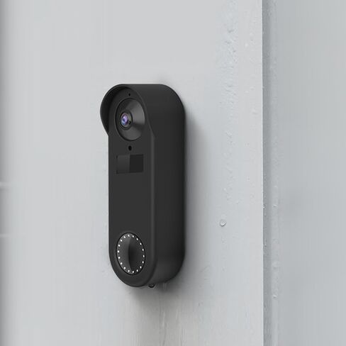 Silicone Skin Case Cover Sun Glare Compatible with Arlo Doorbell, UV & Weather Rain Protection Cover for Arlo (AVD1001-100NAS-Black) in Saudi Arabia