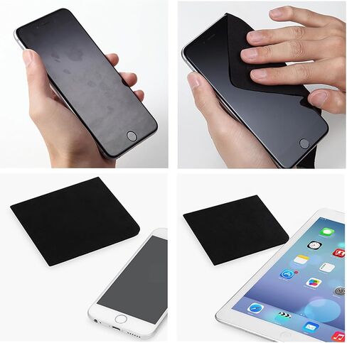 3 Pcs Microfiber Cleaning Cloth Glass Clean Cloths, Lens Cleaning Cloth, Glasses Cloth Cell Phone Wipes, Premium Cloth for Glasses, Lens, Screens & More air （Black*2+Gray*1 in Saudi Arabia