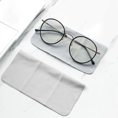 3 Pcs Microfiber Cleaning Cloth Glass Clean Cloths, Lens Cleaning Cloth, Glasses Cloth Cell Phone Wipes, Premium Cloth for Glasses, Lens, Screens & More air （Black*2+Gray*1 in Saudi Arabia