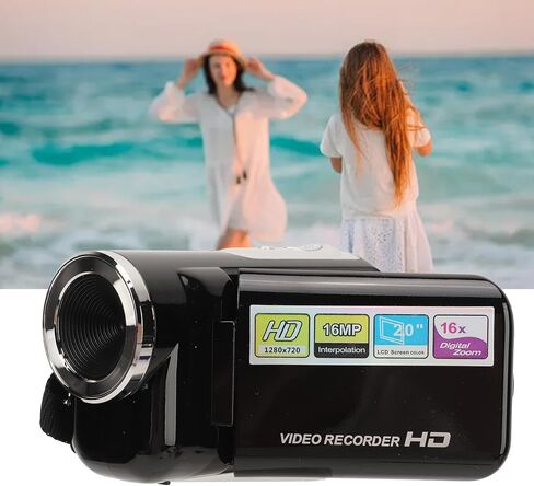 Camcorder, 16MP 1080P HD 16X Zoom 2inch Display Digital Video Camera, Portable Handheld Camera with Strap in Saudi Arabia