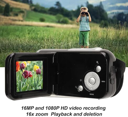Camcorder, 16MP 1080P HD 16X Zoom 2inch Display Digital Video Camera, Portable Handheld Camera with Strap in Saudi Arabia