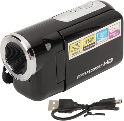 Camcorder, 16MP 1080P HD 16X Zoom 2inch Display Digital Video Camera, Portable Handheld Camera with Strap in Saudi Arabia
