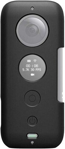 حافظة حماية من السيليكون مع غطاء عدسة لجهاز Insta360 ONE X (أسود) in Saudi Arabia